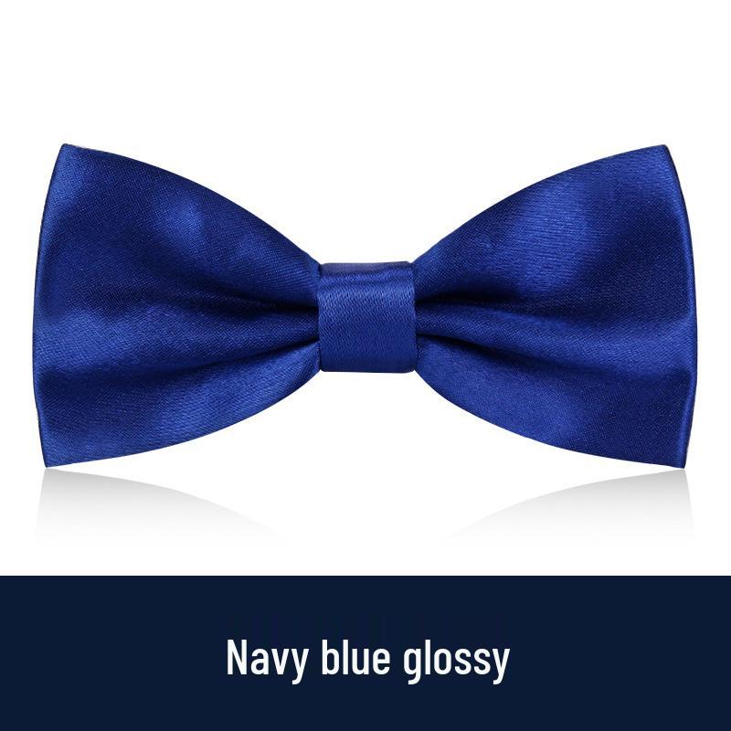 Men's Burgundy & Black Bow Tie for Weddings - British Korean Style