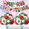 Набор украшений для рождественской тематической вечеринки, Дед Мороз, воздушный шар, латексное искусство, подвеска-поделка, декоративный реквизит с лентой