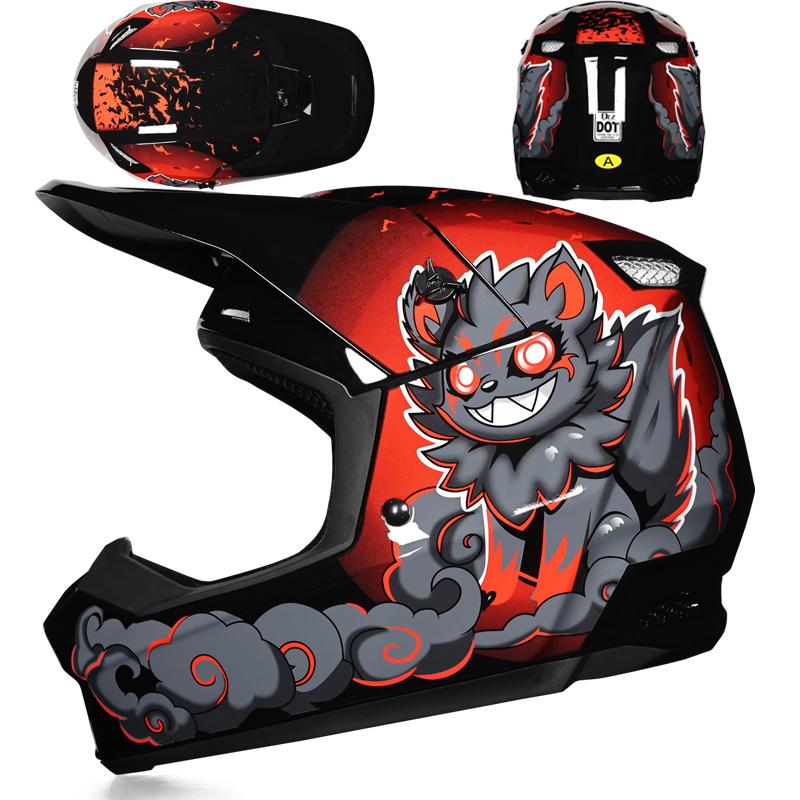 New Children Motorcycle Helmet Off-Road Helmet Downhill Am Dh Cross Capacetes Motocross Cascos Go-Kart Dot Certification Rally