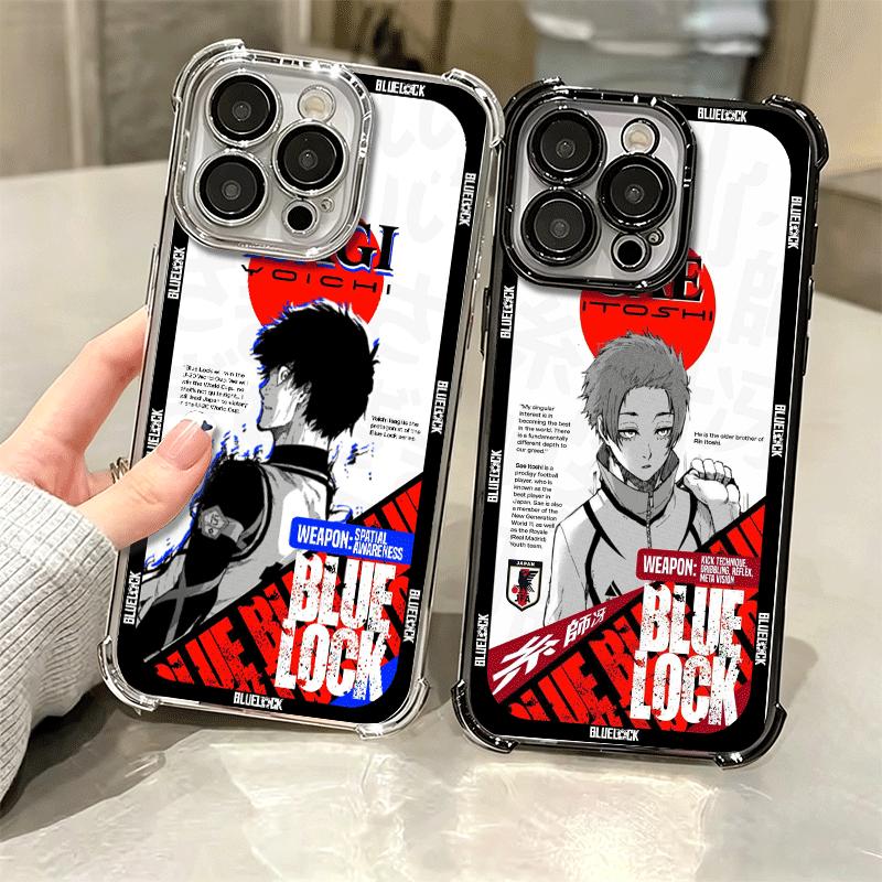 Аниме Синий L-Lock Манга Мягкий Чехол Для Телефона Для iPhone 15 16 17 Air 14 Pro Max 16E Plus 13 12 Mini Покрытие Защита От Падения Fundas