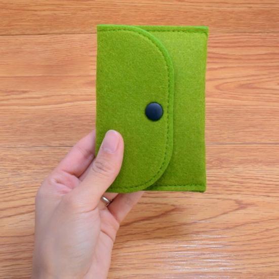 Мини-портативный однотонный фетровый держатель для кредитных карт, сумка для монет, кошелек, подарок