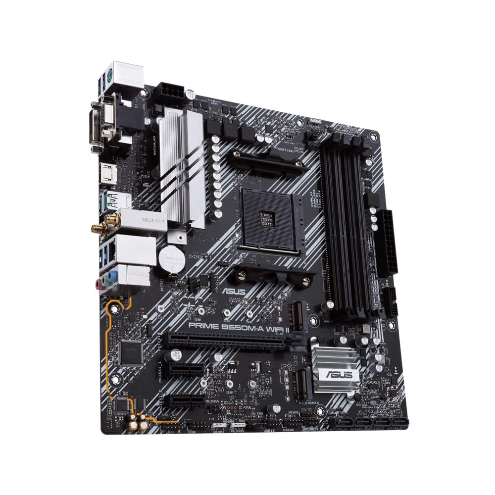ASUS PRIME B550M-A WIFI II Motherboard with AMD Ryzen 5000 Series AM4 Compatible B550 and mATX Processors / Authorized Japanese Dealer