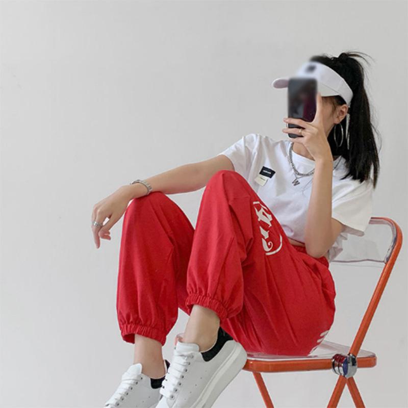 Брюки для джазовых танцев в стиле хип-хоп, женские свободные повседневные спортивные брюки, свободные широкие брюки для квадратных танцев