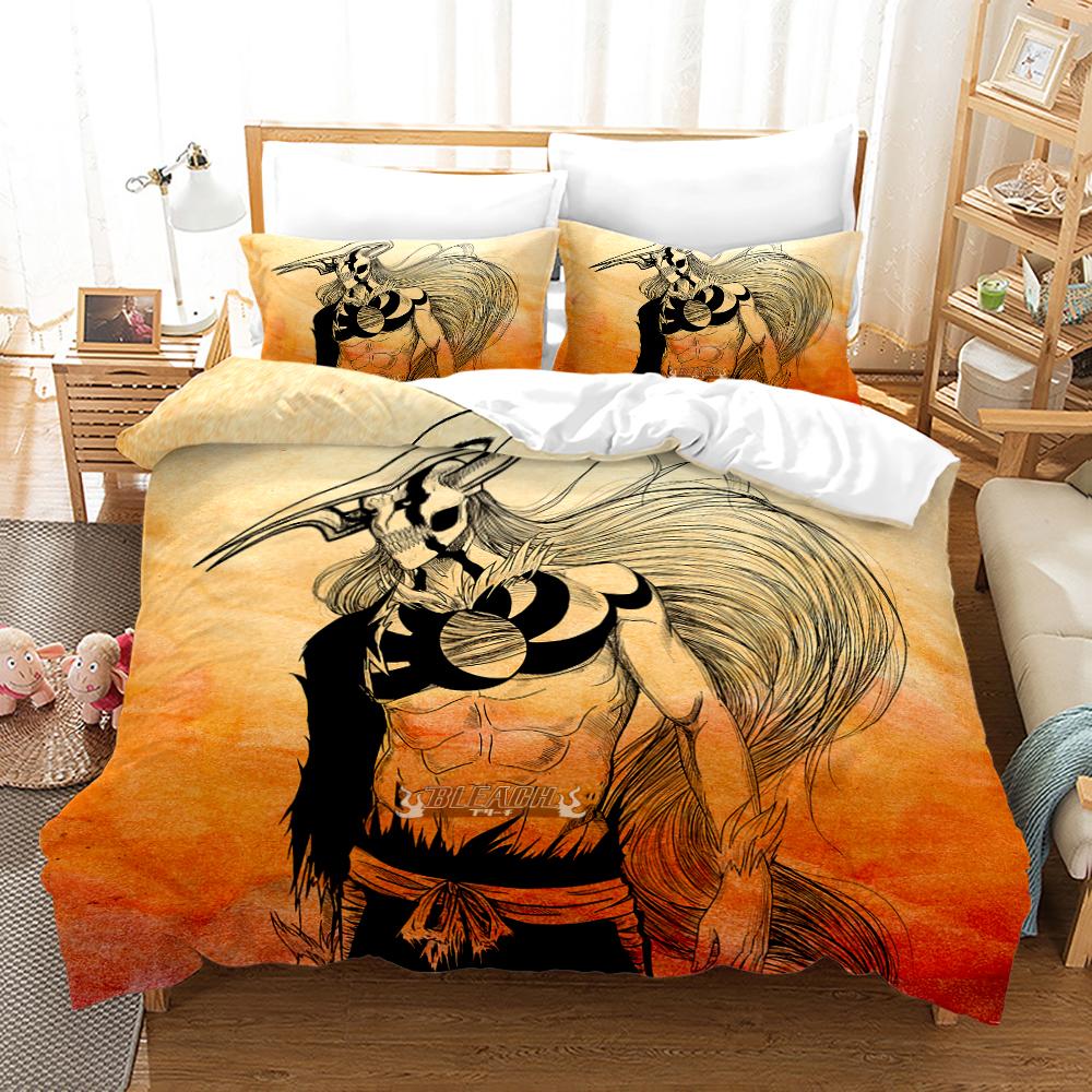 NEW Bleach Academia Anime Duvet Cover Set With Pillow Covers Polyester Teens Kids Bedding Set Full Queen King Size Bed Linen