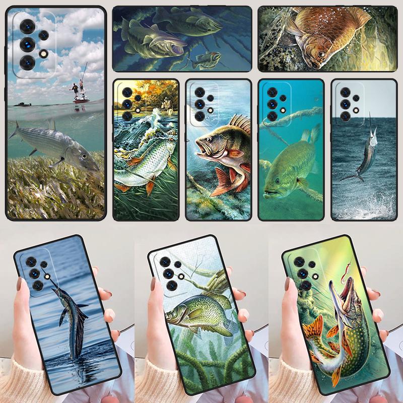 Fish Fishing phone case For Samsung Galaxy A42 A31 A40 A51 A71 A32 A80 A91 A52 A72 A73 A20e A21S A50 A70 A11 A12 Cover