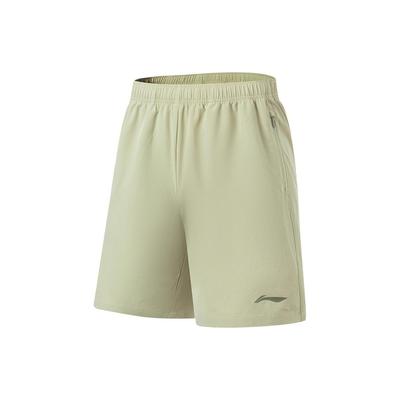 Li Ning Fitness Series однотонный логотип с принтом быстросохнущие спортивные шорты мужские шорты тисово-зеленые AKST297-3