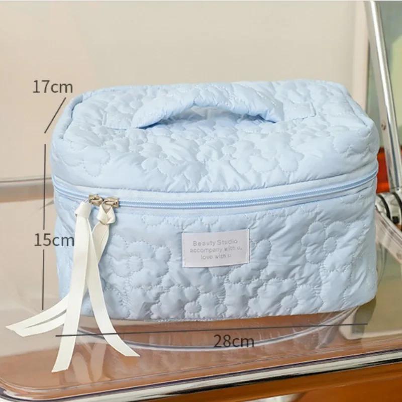 Flower Pattern Women Makeup Bag Toiletries Cosmetic Organizer Zipper Bag Travel Wash Pouch Cosmetic Storage Bag Home Accessorie