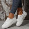 Large Size Flat White Shoes Women's Summer and Autumn New Solid Color Korean Version Low-top Board Shoes Casual Sports Shoes Batch