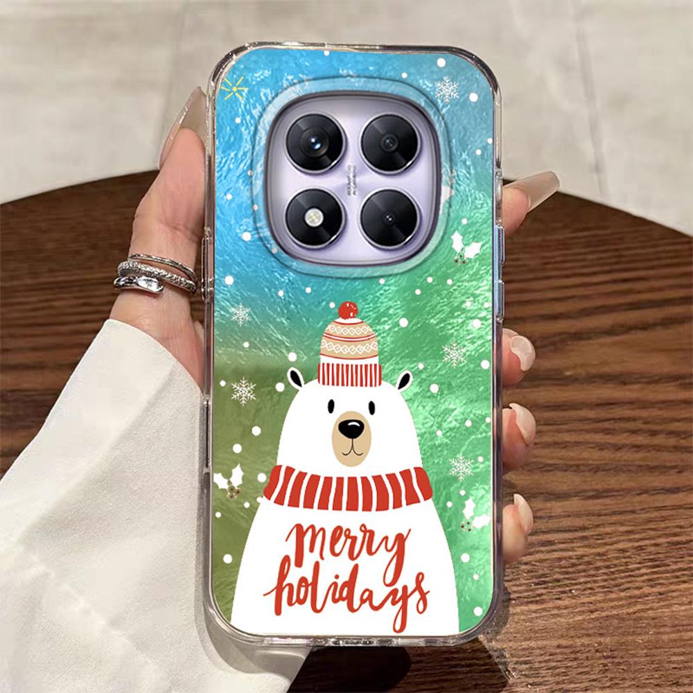 Christmas Deer Printed Elk Phone Case For Xiaomi Redmi Note 15 14 13 12 11 11S 10 10S 9 Pro 9A 15C 13C 14C A3 A3X 9C A1 A2 Cover