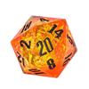 Cusdie 33 мм Радужные с пленкой D20 Кубики, 20-гранные смоляные кубики с острыми гранями, Один D20 многогранный кубик, для настольных ролевых игр