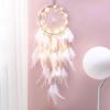 Bohemian Decoration LED  Girl Handmade Lace  Feathers Wall Hanging