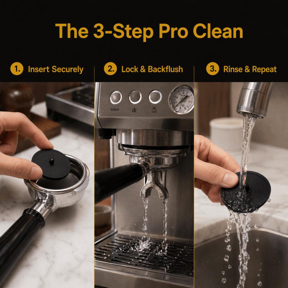 Standard Portafilters Backflush Disk Raised Grip Blind Filter Disk Blind Insert Espresso Machines