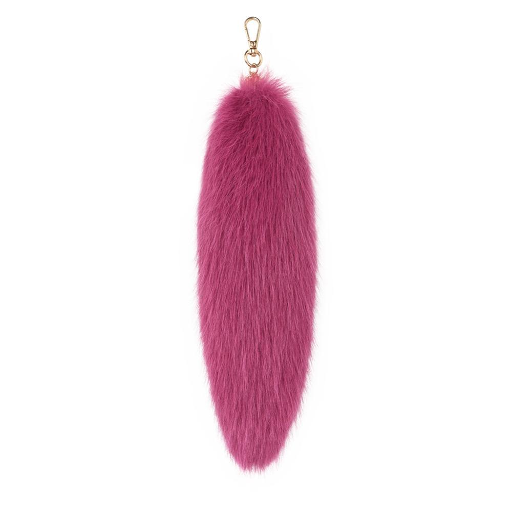 Long Hair Tail Hanging Keychain Bag Charms Plush Tail Keyring Fur Tails Pendant Women Ladies