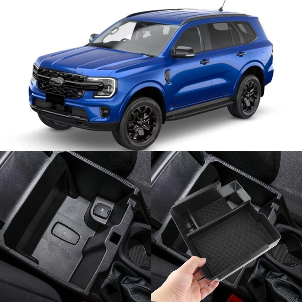 Автомобильный подлокотник с ящиком для хранения для Ford Everest Ranger 2023-2025 Органайзер для центральной консоли Держатель для салона автомобиля Аксессуар-лоток