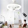 360° Rotation Ceiling Fan With Light LED For Living Room Bedroom Remote Control Lighting E27 Converter Base Smart Ceiling Fans