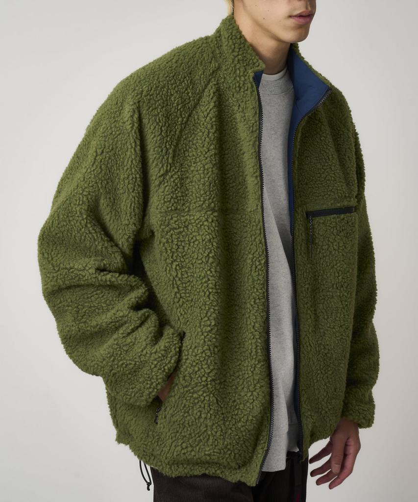 Gramicci Reversible Sherpa Jacket Olive / Dusty Navy