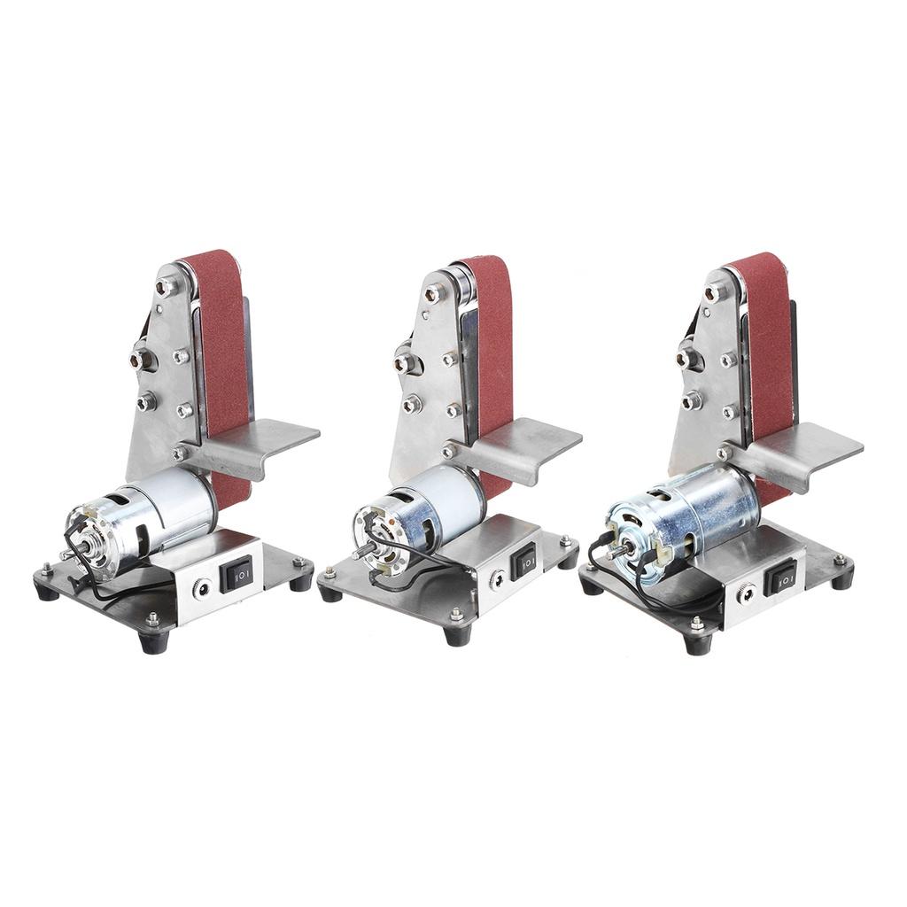 Мини электрический ленточный шлифовальный станок 350 Вт 9000 об/мин, машина с регулируемой скоростью для шлифовки и полировки, многофункциональная железная угловая шлифовальная машина