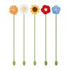 5 Pcs Knitted Daisy Bookmarks Crochet Flowers Page Marker Reading Bookmarks Decorative Bookmarks Creative Page Marker
