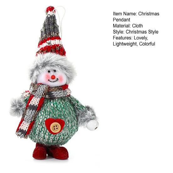 Рождественская плюшевая кукла, подвесное украшение, мини, разноцветная тканевая кукла Санта-Клауса, снеговика, оленя, из пенопласта, плюшевые игрушки, подвеска на елку, украшение для дома на рождественскую вечеринку