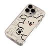 Say Hello Line Puppy Suitable for Apple 16promax Mobile Phone Case IPhone 15 Fresh 13 Cartoon Protective Case