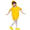 [sac Taske] Chick Cosplay Bird Kigurumi 3-Piece Set for Kids, Halloween Costumes, and Recitals (110cm)