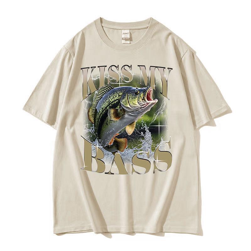 2026 Summer Cotton Printed TShirt Vintage Fishing Graphic Tee Unisex WOMEN Plus Size Loose Hip Hop Rap Breathable Comfort Top