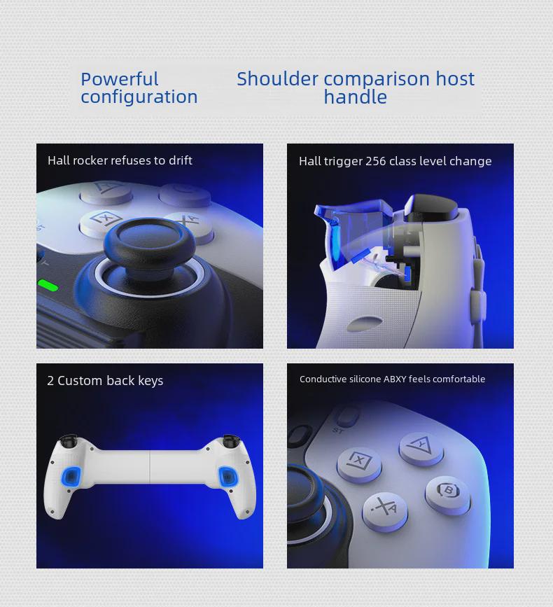 D9 беспроводной игровой контроллер Bluetooth Dual Hall Stretch для мобильных устройств, ПК, планшетов, Switch, PS3 и PS4