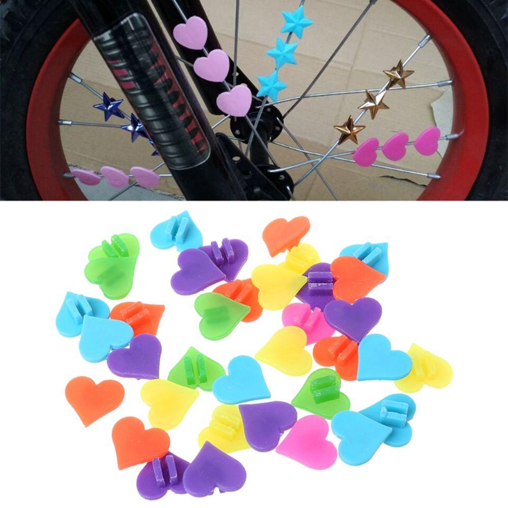 Clip Stars Bicycle Cycling Plastic Multi-color Bead Spoke Beads Decoration Bike Accessories