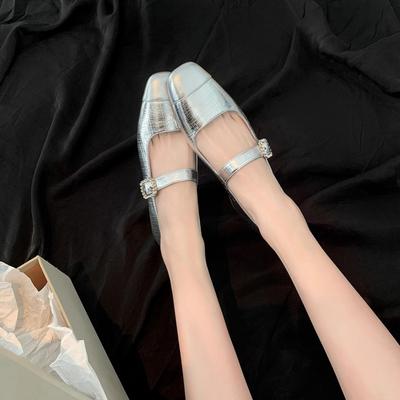 Отправьте быстро! Lizhen обувь женская с круглым носком на среднем толстом каблуке туфли-лодочки с бриллиантовой пряжкой туфли-лодочки