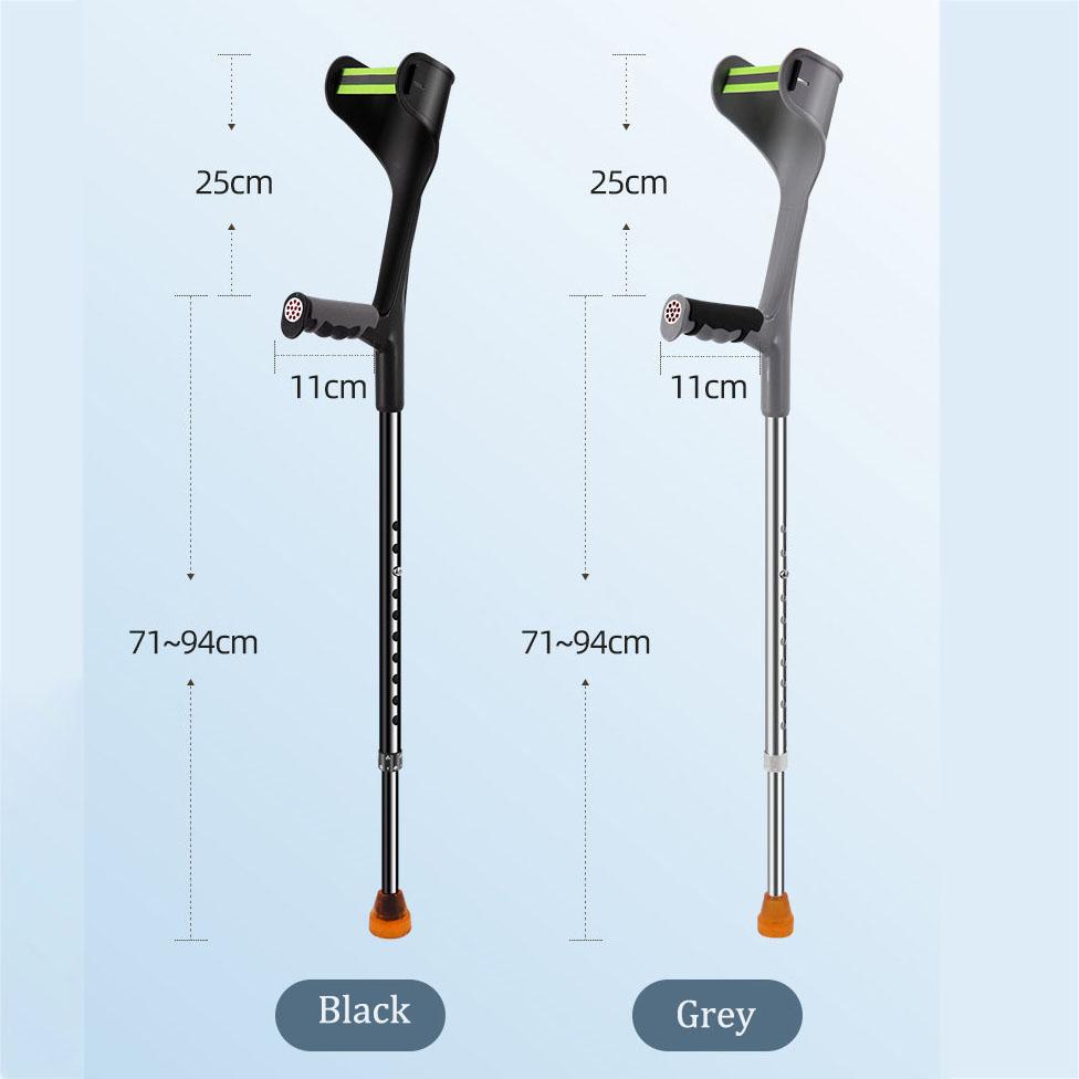 Парные костыли на предплечье, эргономичные складные костыли на предплечье для взрослых с травмой ноги, 10-уровневая регулируемая высота, алюминиевые костыли для ходьбы