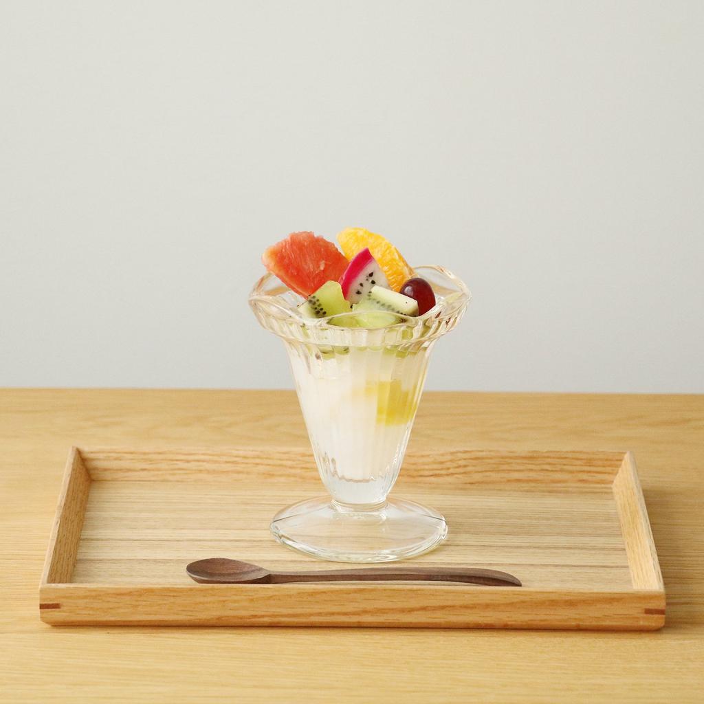 ADERIA La Rochelle Стакан для парфе Прозрачный 190 мл Набор из 6 штук Контейнер для десерта Стакан для мороженого Стильный Мороженое на ножке Посуда для кофейни Коммерческий