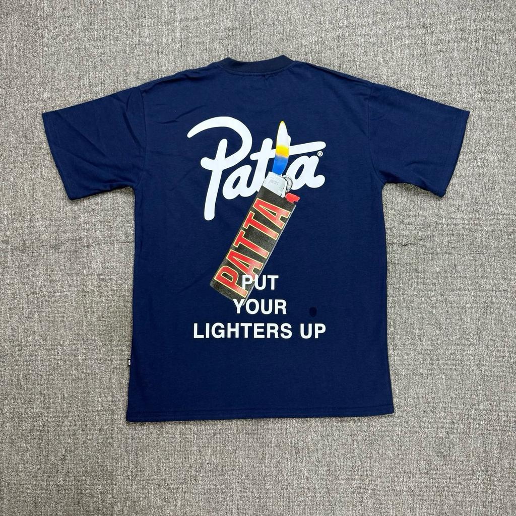 Американский трансграничный модный бренд PATTA дизайнерское чувство буквенная печать короткий рукав футболка мужская и женская модный бренд универсальный свободный топ