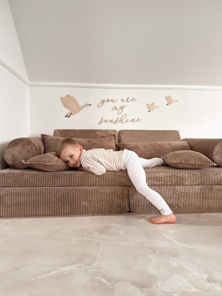 Small Toffee Corduroy Sofa Cushion
