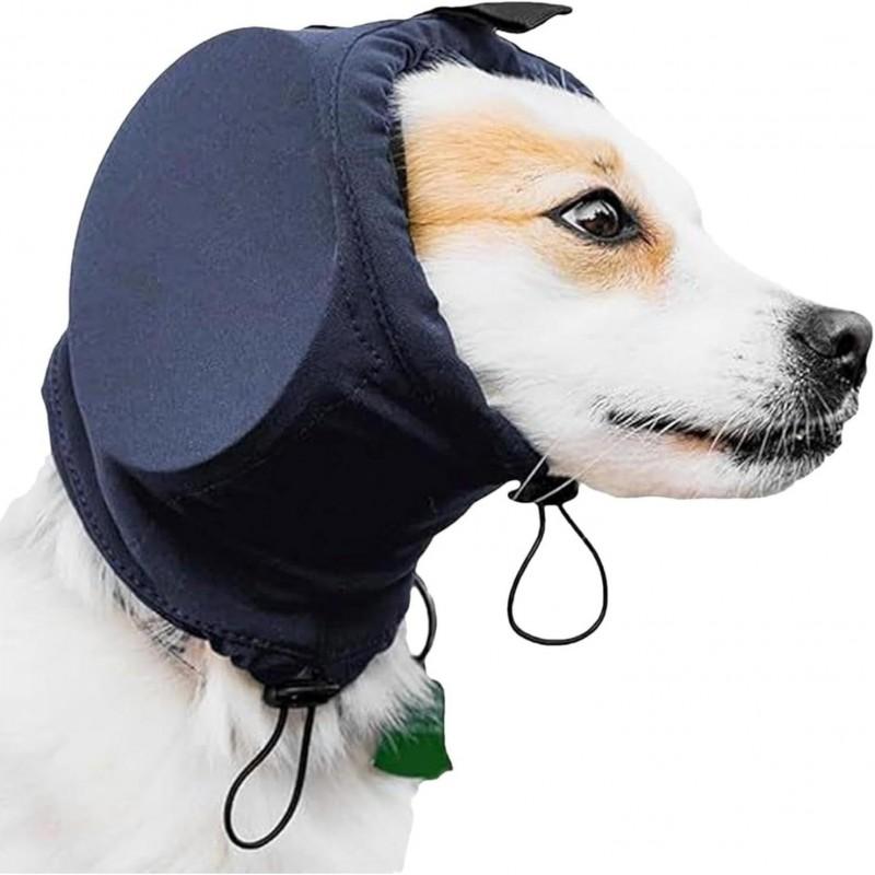 Dog Calming Hood With Noise Reduction Ear Cover Thunder Anxiety Relief Indoor Outdoor Use