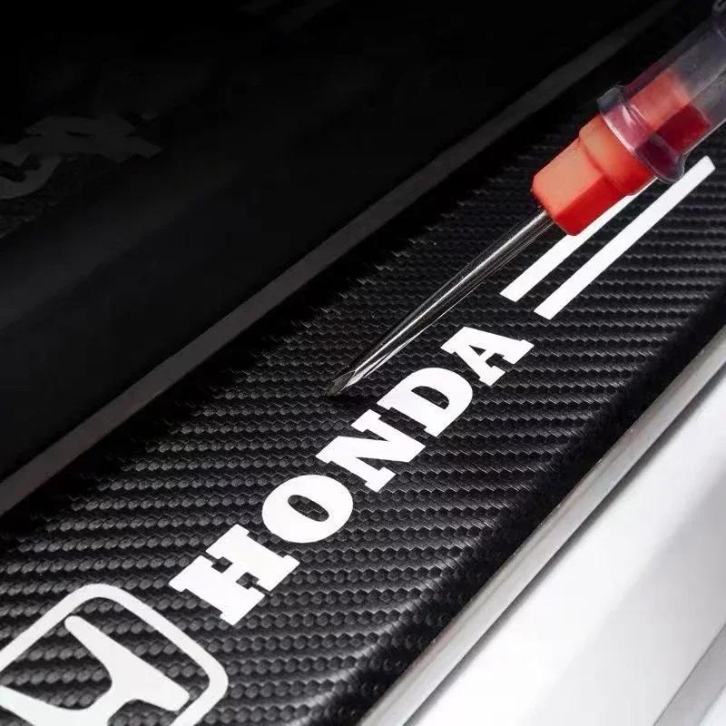 TR1-Car Door Sill Protector Trunk Bumper Threshold Sticker for Honda Accord CRV Jazz Pilot Civic HRV City Odyssey Crosstour URV CITY