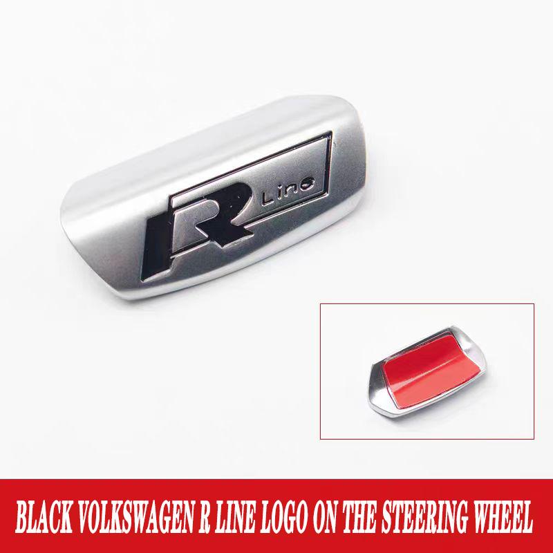 EFG1 Volkswagen Car Steering Wheel Accessories Metal Stickers For VW GTI Polo Golf MK7 Passat B8 Tiguan Jetta T-ROC Touareg Touran CC