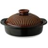 [Authentic Product] Ginpo Touki Banko Ware Ginpo Chrysanthemum Earthen Pot No. 6 For 1 Person Candy Glaze Brown Made In Japan 45061