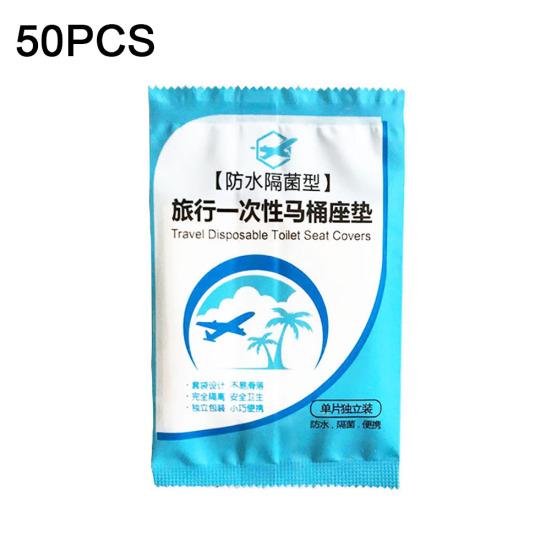 Home Kit 50Pcs Plastic Business Travel Universal Toilet Seat Disposable Sticker Cover