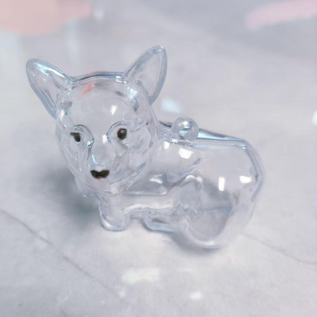 Corgi Hair Storage Pendant Cute Dog hair Keychain Couple Car Key Chains Jewelry Souvenir Collection Gift Decor Dog Accessories