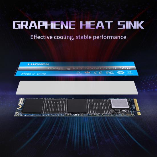 Yousheng PCIe 4.0 M.2 NVMe TLC SSD 64/128/256 ГБ Максимальная скорость чтения 7300 МБ/с Максимальная скорость записи 6800 МБ/с ИИ-вычисления Игры Рабочие станции для тяжелых нагрузок Внутренний твердотельный