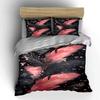 Pink and black feathers. Bedding sets Duvet cover sets Duvet covers Pillowcases(1*Duvet Cover 2*Pillowcases without duvet insert)