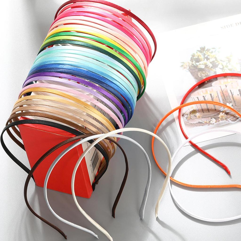 5mm Wide Colorful Thin Hairband Headdress Simple Basic Face-Washing Headband Temperament Hair Hoop Kid's Hair Accessories
