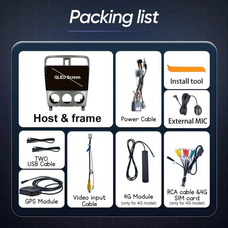 Android 14 для Subaru Forester SG 2002-2008 Car Radio Autoradio Multimedia Video Player Navigatie Carplay Screen BT No 2Din DVD