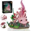 MOC Розовый Аксолотль Динозавр Строительные Блоки Игрушка Креативная Серия Животных Сборные Кирпичики Модель Украшения Образовательный Подарок для Детей