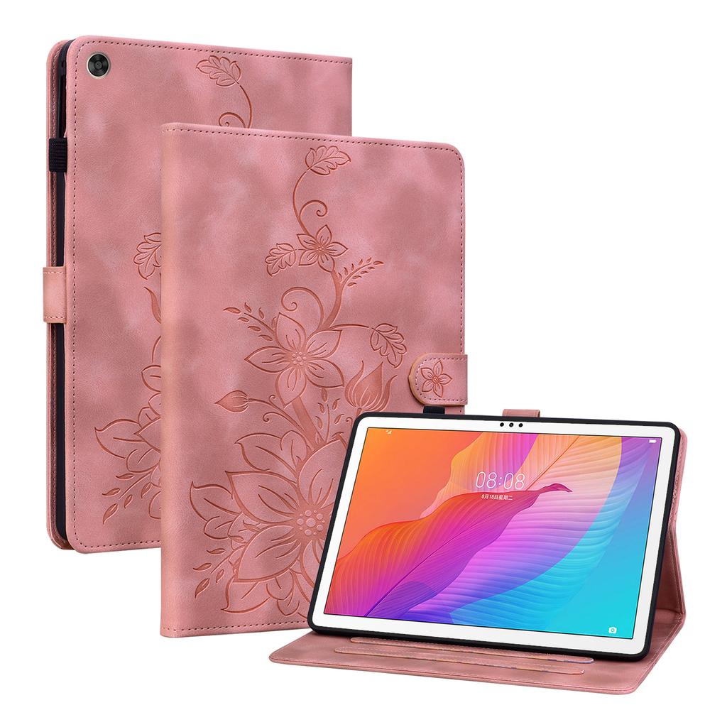Для Huawei MatePad T 10s(АГС3-Л09 (Wi-Fi/LTE), АГС3-В09 (только Wi-Fi)). Чехол для планшета из искусственной кожи с изысканным цветочным тиснением