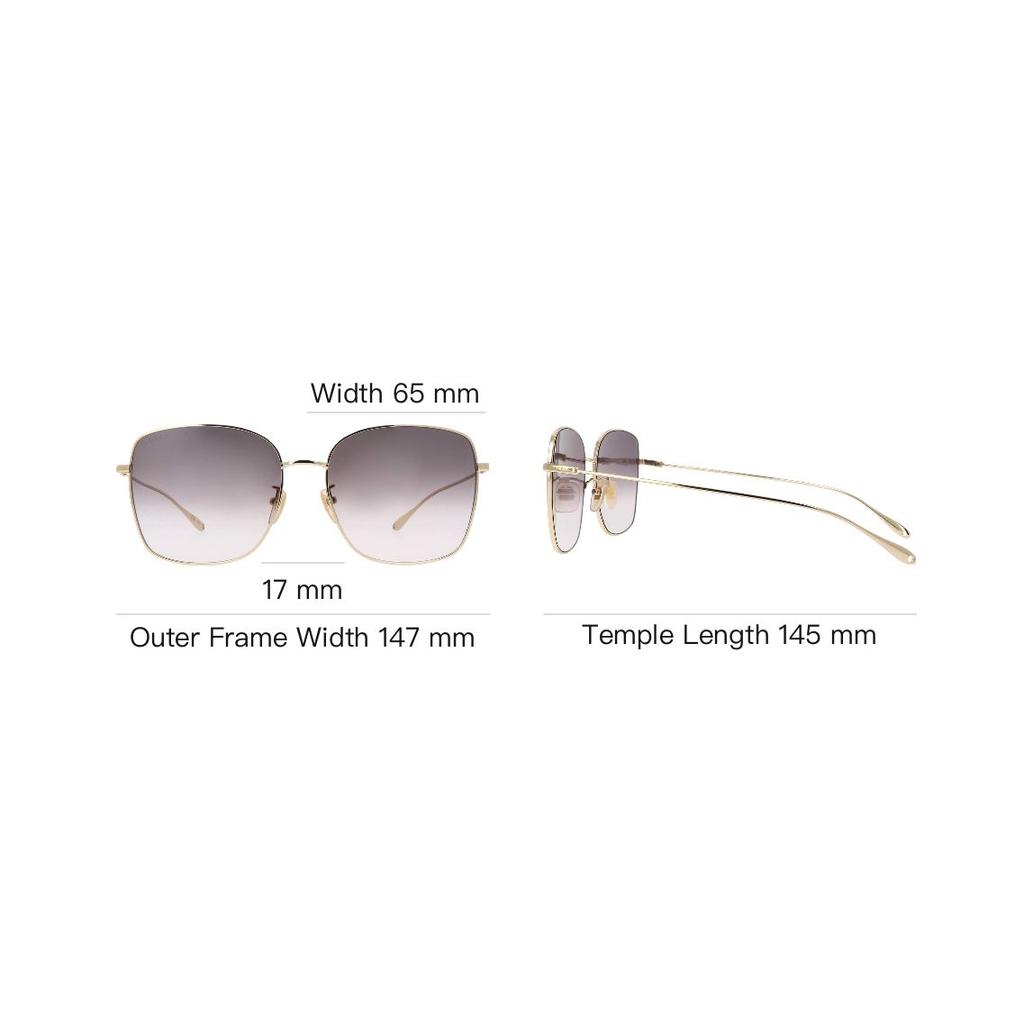 Gucci Oversized Gradient Sunglasses Gold Women Eyewear GG1030SK003