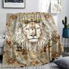 1Pc Mandala Animal Print Flannel Blanket, High quality Comfortable for All Seasons, Home Decor, Warmth and Comfort, Perfect for Christmas Gifts