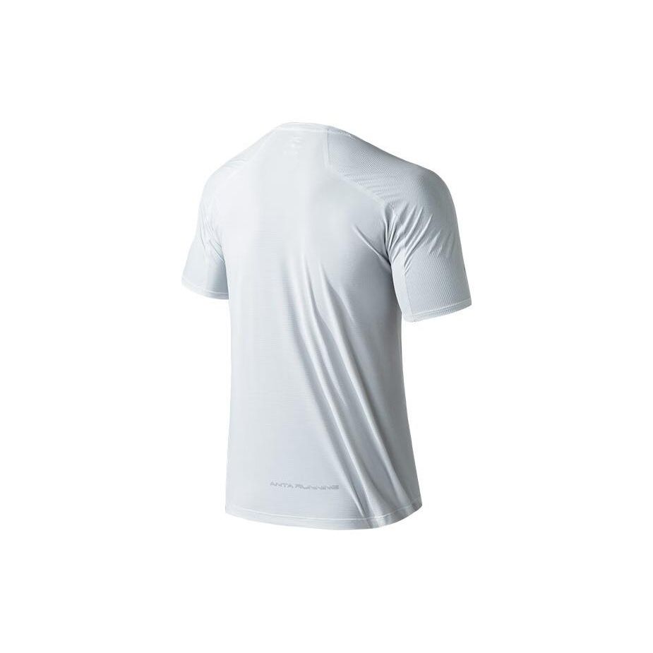 Anta Футболка Running Series однотонная дышащая с круглым вырезом и коротким рукавом, мужская, серая 152225112-1
