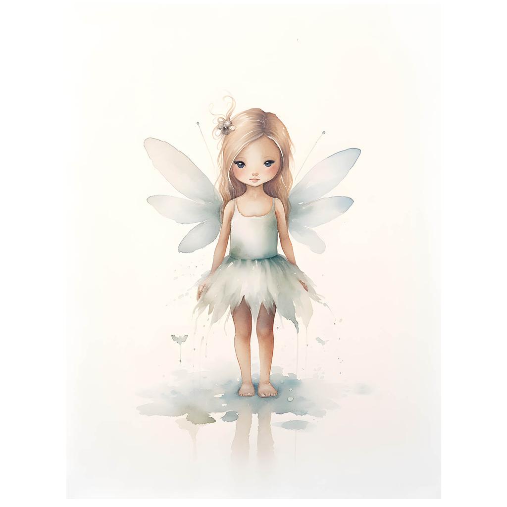 Zielona Wróżka W Krainie Magii Zielona Wróżka W Krainie Magii, 40X50 Cm, Rama Aluminiowa Czarna, Papier Matowy 230 Gsm