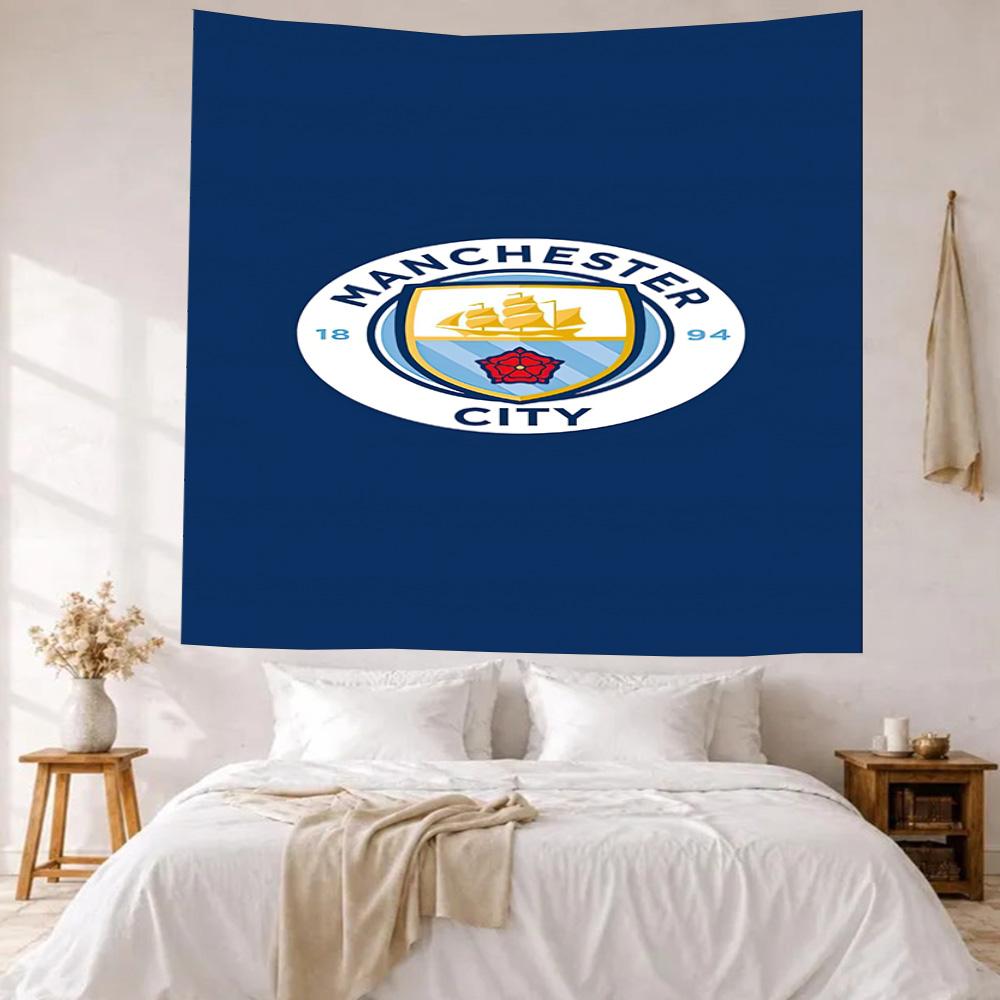 Manchester City Wall Decor Tapestry Art For Pet Memorial Birthdaywedding Party Backdrop Family Gift